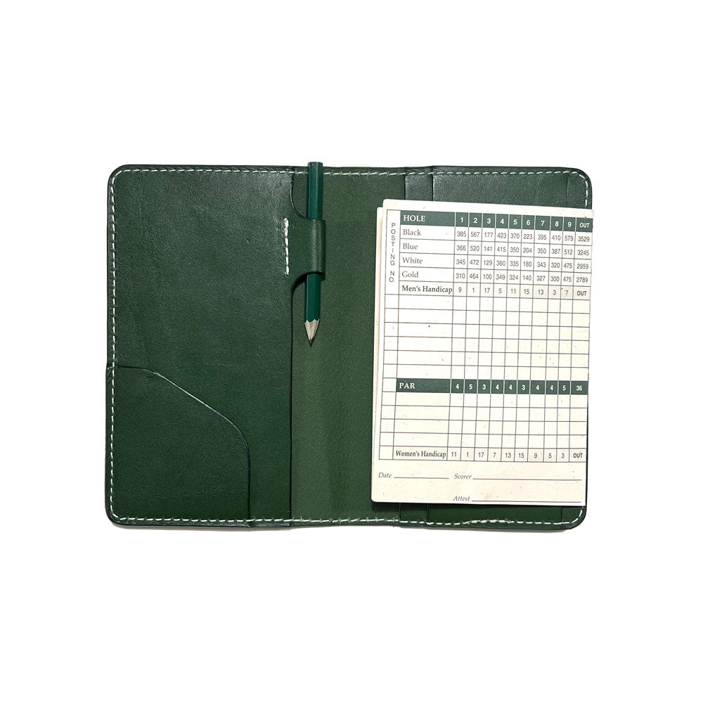 Player’s Scorecard Holder - Green Leather