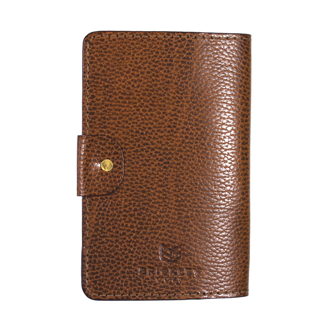 Classic Scorecard Holder - Pebbled Whiskey Leather