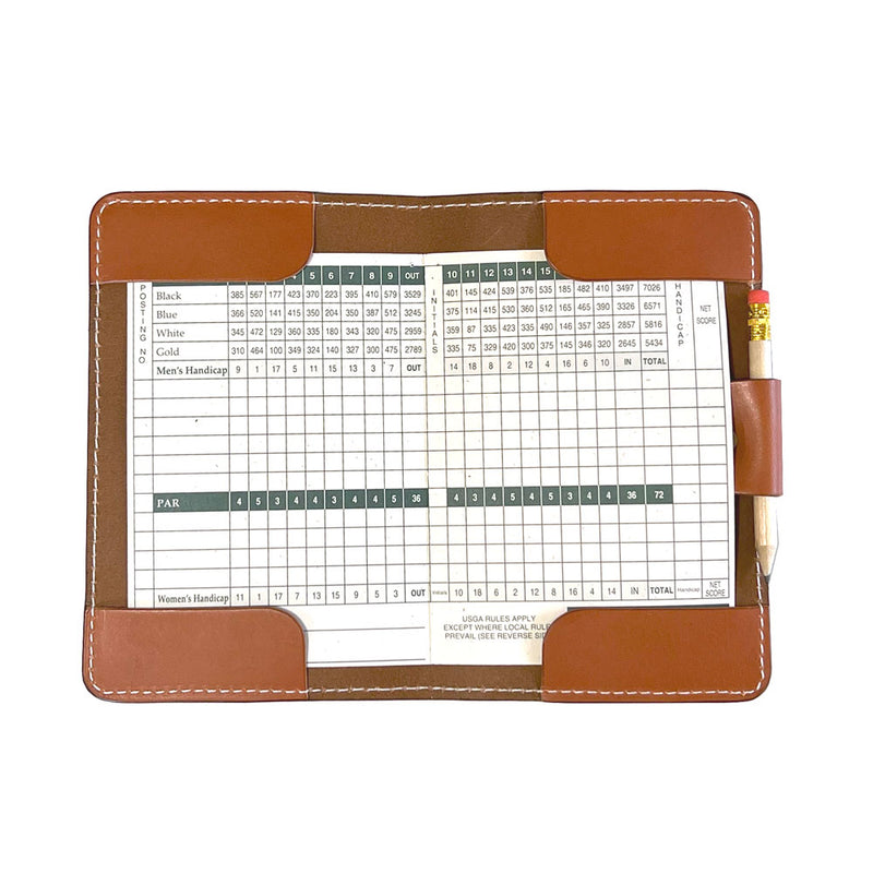 Classic Scorecard Holder - Tan Leather