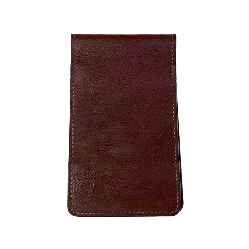 Yardage Book Cover - Pebbled Dark Brown Leather