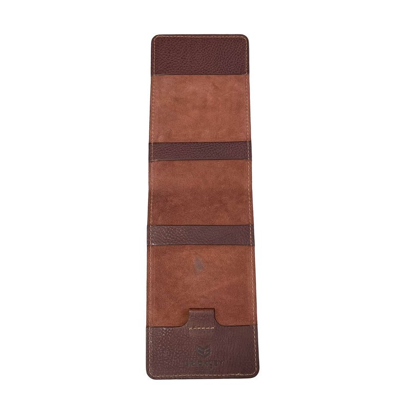 Yardage Book Cover - Pebbled Dark Brown Leather