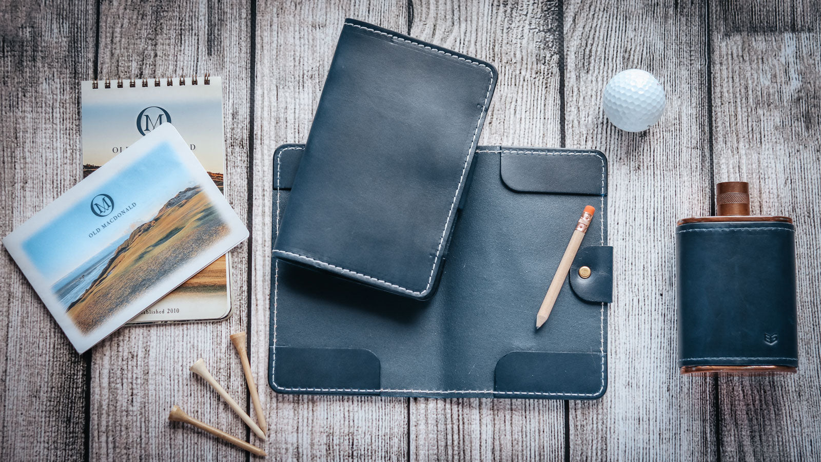 Leather Yardage Book Covers & Scorecard Holders | Brickley Golf