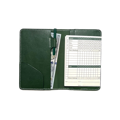 Player’s Scorecard Holder - Green Leather