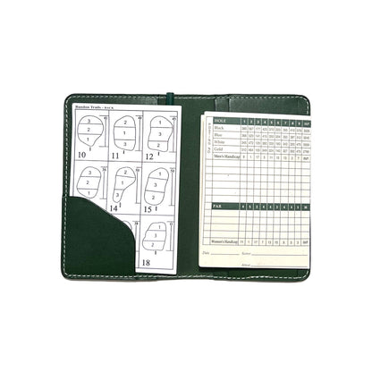 Player’s Scorecard Holder - Green Leather