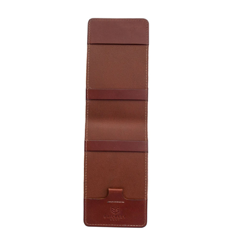 Yardage Book Cover - Classic Brown Leather