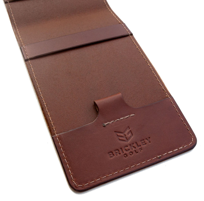 Yardage Book Cover - Classic Brown Leather