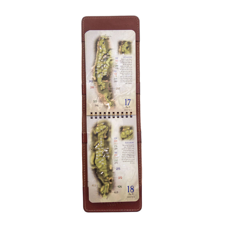 Yardage Book Cover - Classic Brown Leather