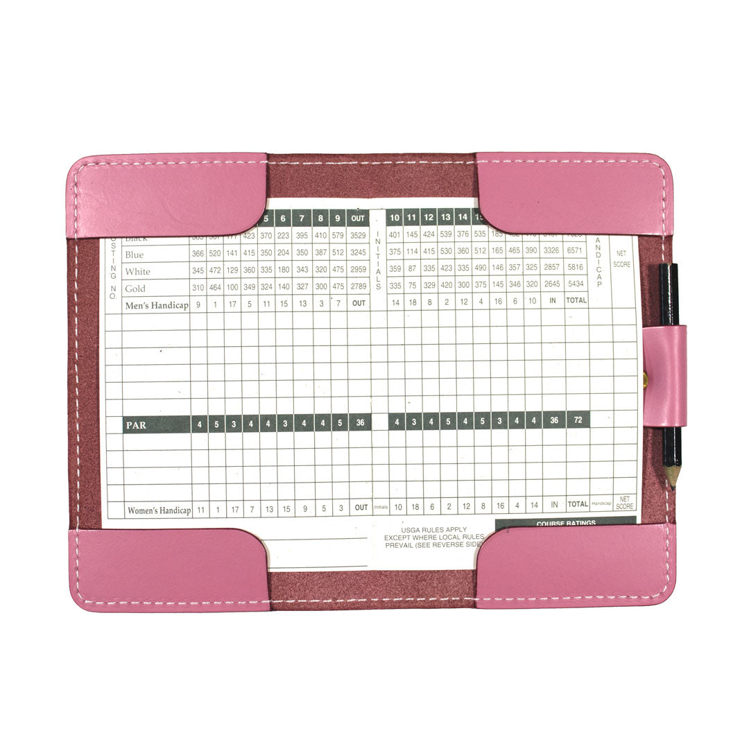 Classic Scorecard Holder - Pink Leather